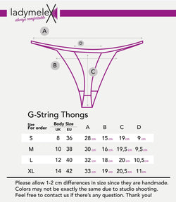 LadyMelex Women's G-string Cotton Black Thong, (S-M-L-XL) Underwear, Pack of 5