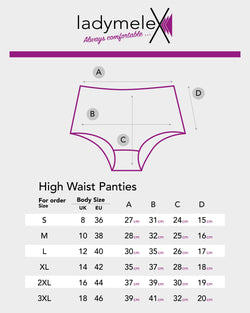 LadyMelex Women's Panties High Waisted (S-M-L-XL-XXL-3XL) Cotton Briefs Full Back Coverage Comfy Stretchy Multipack of 5 (Soft Color)